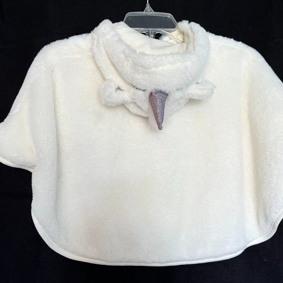 ‘Forever Me’ White Soft, ‘Furry’ Unicorn Childs Poncho/Cape - Picture 1 of 8
